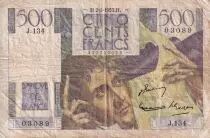 Francia 500 Francs - Chateaubriand - 02-01-1953 - Serial J.134 - P.129