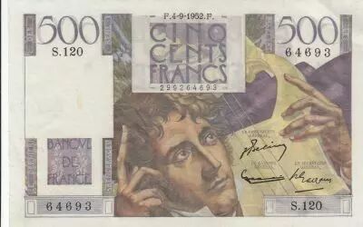 Francia 500 Francs - Chateaubriand - 04-09-1952 - Serial S.120