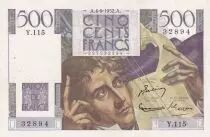 Francia 500 Francs - Chateaubriand - 04-09-1952 - Serial Y.115 - VF