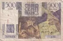 Francia 500 Francs - Chateaubriand - 07- 02-1946 - Serial O.71 - P.129