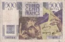 Francia 500 Francs - Chateaubriand - 28- 03-1946 - Serial X.77 - P.129