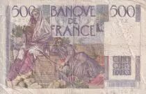 Francia 500 Francs - Chateaubriand - 28- 03-1946 - Serial X.77 - P.129