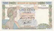Francia 500 Francs - La Paix - 06-02-1941 - Serial V.2258 - P.95
