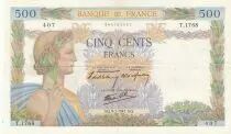 Francia 500 Francs - La Paix - 09-01-1941 - Serial T.1768