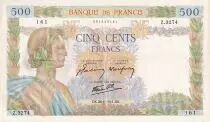 Francia 500 Francs - La Paix - 26-06-1941 - Serial Z.3274 - P.95