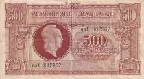 Francia 500 Francs - Marianne - 1945 - Letter L - Serial 03 L - VF - P.106