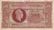 Francia 500 Francs - Marianne - 1945 - Letter M - Serial 83 M - F - P.106