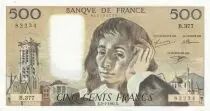 Francia 500 Francs - Pascal - 02-05-1991 - Serial B.377