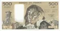 Francia 500 Francs - Pascal - 02-05-1992 - Serial A.367
