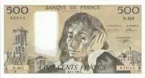 Francia 500 Francs - Pascal - 02-05-1992 - Serial D.365