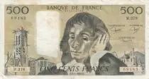 Francia 500 Francs - Pascal - 03-01-1985 - Serial M.218