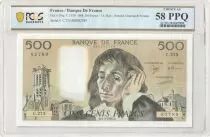 Francia 500 Francs - Pascal - 03-03-1988 - Serial C.273 - PCGS 58 PPQ