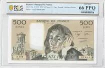 Francia 500 Francs - Pascal - 03-03-1988 - Serial D.273 - PCGS 66 PPQ