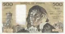 Francia 500 francs - Pascal - 03-04-1980 - Serial D.113