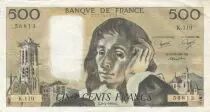 Francia 500 francs - Pascal - 03-04-1980 - Serial K.110
