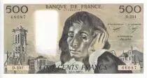 Francia 500 Francs - Pascal - 03-04-1985 - Serial D.231 - P.156