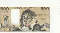 Francia 500 Francs - Pascal - 03-11-1977 - Serial S.75 - Faute