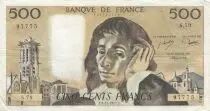 Francia 500 francs - Pascal - 03-11-1977 - Serial S.79