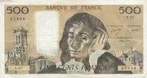 Francia 500 francs - Pascal - 03-11-1977 - Serial S.87