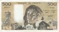 Francia 500 francs - Pascal - 04-09-1980 - Serial L.119