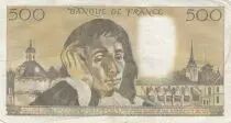 Francia 500 francs - Pascal - 04-11-1976 - Serial M.66