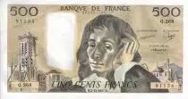 Francia 500 Francs - Pascal - 05-11-1987 - Serial Q.268 - P.156