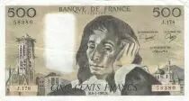 Francia 500 francs - Pascal - 06-01-1983 - Serial J.178