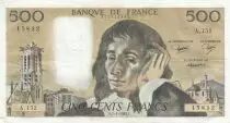 Francia 500 francs - Pascal - 07-01-1982 - Serial A.152