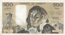 Francia 500 francs - Pascal - 07-06-1979 - Serial S.99