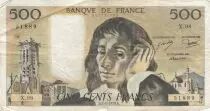 Francia 500 francs - Pascal - 07-06-1979 - Serial X.98