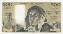 Francia 500 francs - Pascal - 08-01-1981 - Serial F.134