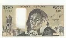 Francia 500 Francs - Pascal - St Jacques Tower - 03-04-1985 - Serial X.233