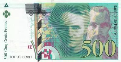 Francia 500 Francs - Pierre and Marie Curie - 1994 - Serial B.014
