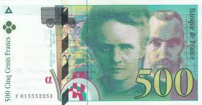 Francia 500 Francs - Pierre and Marie Curie - 1994 - Serial F.015