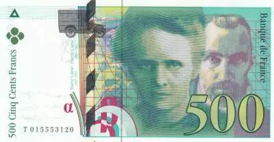 Francia 500 Francs - Pierre and Marie Curie - 1994 - Serial T.015