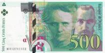 Francia 500 Francs - Pierre et Marie Curie - 1994 - Letter M - XF+ - P.160a