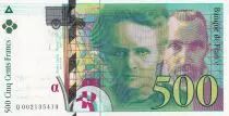 Francia 500 Francs - Pierre et Marie Curie - 1994 - Letter Q - XF - P.160a