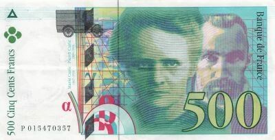 Francia 500 Francs - Pierre et Marie Curie - 1994