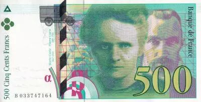 Francia 500 Francs - Pierre et Marie Curie - 1995 - Letter B - P.160