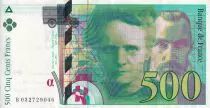 Francia 500 Francs - Pierre et Marie Curie - 1995 - Letter B - P.160a
