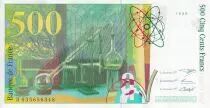 Francia 500 Francs - Pierre et Marie Curie - 1995 - Letter H - P.160