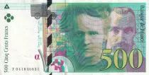 Francia 500 Francs - Pierre et Marie Curie - 1998 - Letter F - P.160a