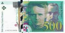 Francia 500 Francs - Pierre et Marie Curie - 1998 - Letter J - P.160