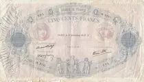 Francia 500 francs - Pink and  blue - 02-12-1937 - Serial W.2721
