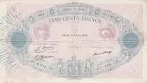 Francia 500 Francs - Pink and  blue - 03-04-1928 - Serial V.1112  - P.66