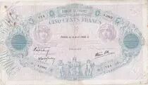 Francia 500 Francs - Pink and  blue - 14-04-1938 - Serial S.2802 - P.66