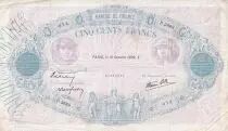 Francia 500 Francs - Pink and  blue - 19-10-1939 - Serial P.3668- P.66