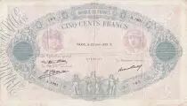 Francia 500 Francs - Pink and  blue - 23-06-1932 - Serial A.1901  - P.66