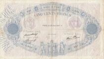 Francia 500 Francs - Pink and Blue - 26-08-1937 - Series L.2676