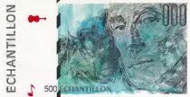 Francia 500 Francs - Ravel - Type Pierre & Marie Curie - Echantillon - 1995 - AU+